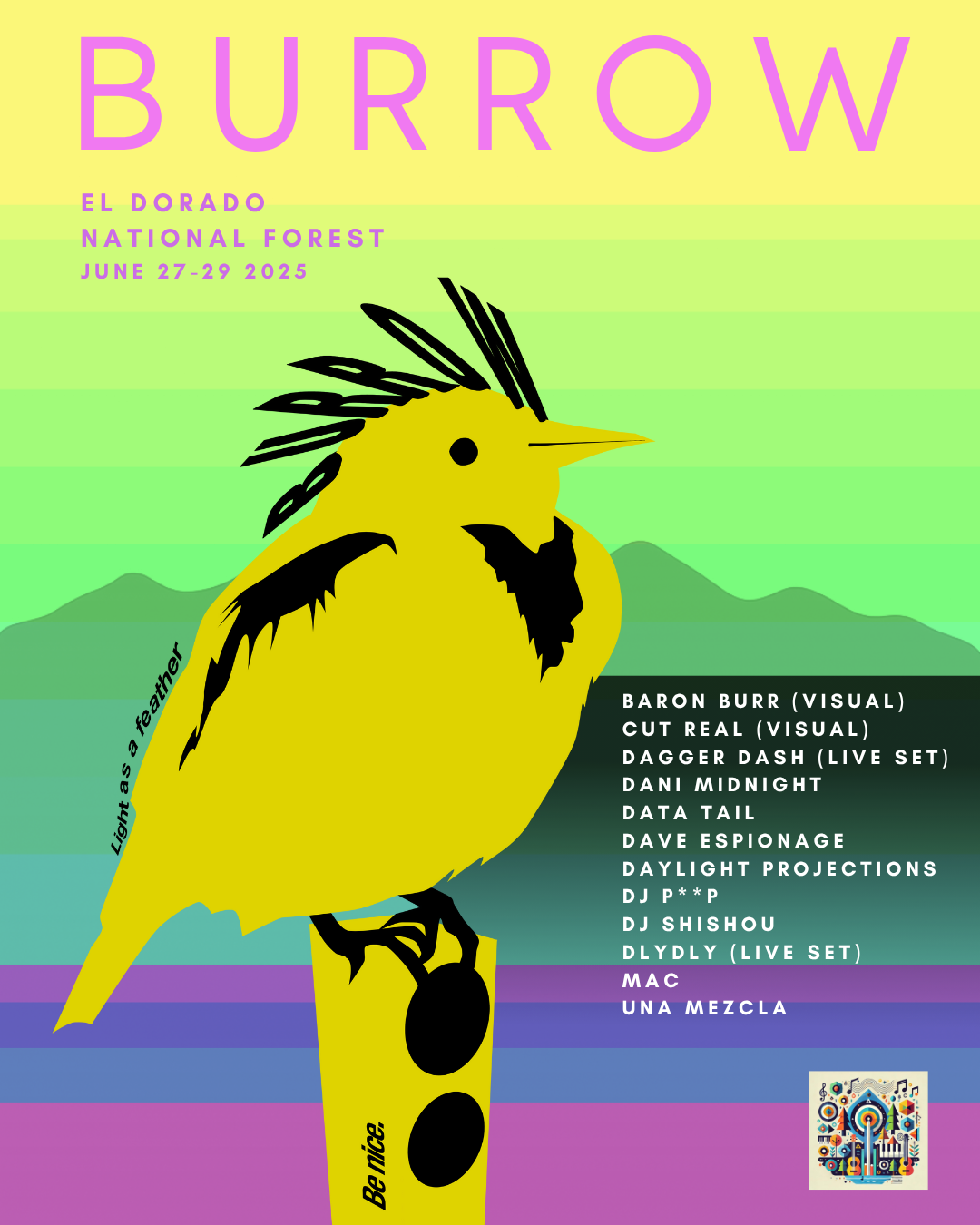 Burrow 2025 Full Lineup